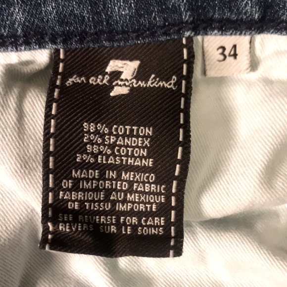 7 For All Mankind Button Fly Straight Men’s Jeans - Picture 5 of 6